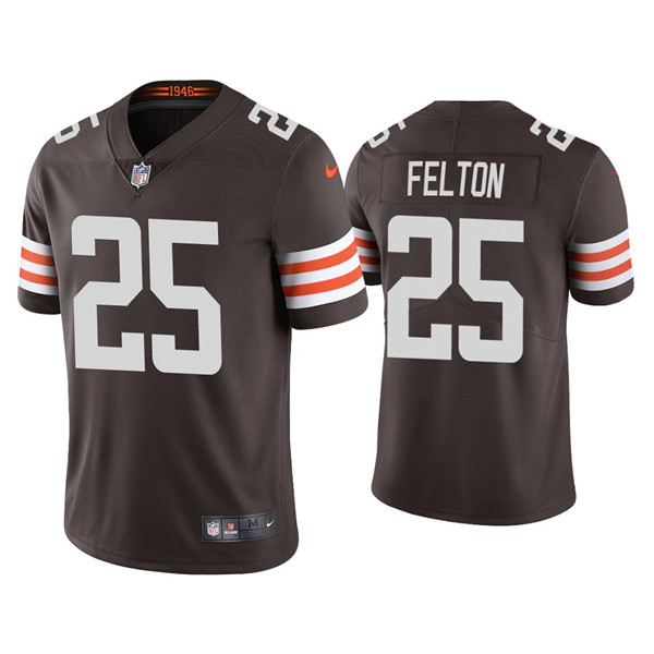 Men's Cleveland Browns #25 Demetric Felton 2021 Brown Vapor Untouchable Limited Stitched NFL Jersey